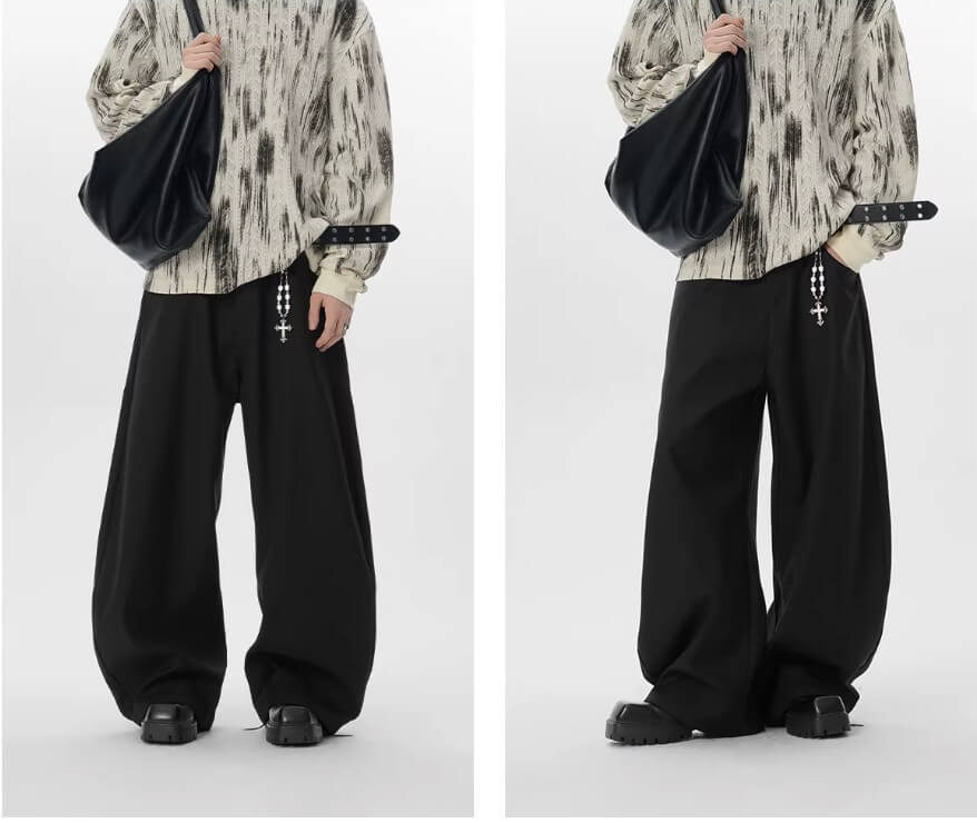 JHYQ Machete Draped Baggy Suit Pants