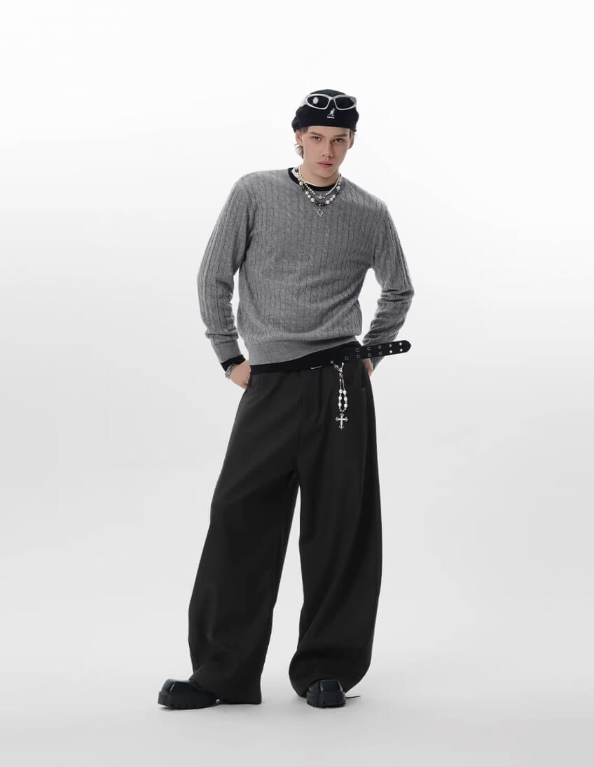 JHYQ Machete Draped Baggy Suit Pants