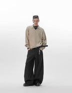 JHYQ Machete Draped Baggy Suit Pants