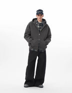 JHYQ 3D Pleated Draped Baggy Suit Pants