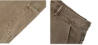 JHYQ Coffee Brown Washed Work Jeans