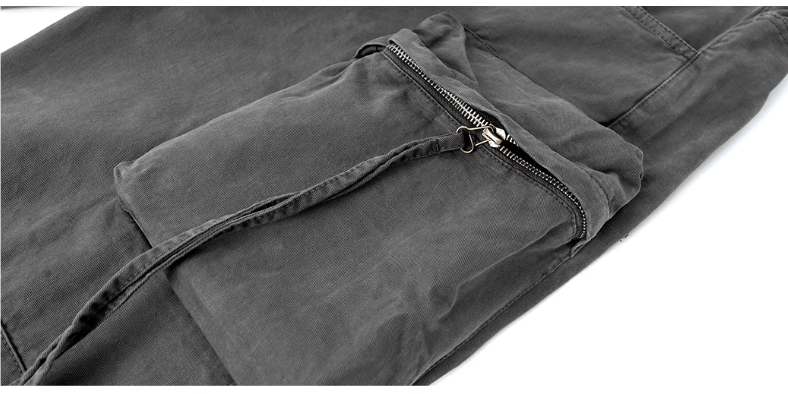 JHYQ Large Multi Pocket Washed Baggy Cargo Pants