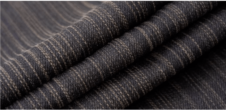 JHYQ Pinstripe Pleated Baggy Jeans