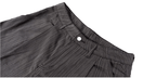 JHYQ Pinstripe Pleated Baggy Jeans