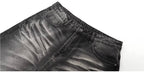 JHYQ Black Washed Lightning Burst Fade Jeans