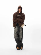 JHYQ Black Washed Lightning Burst Fade Jeans