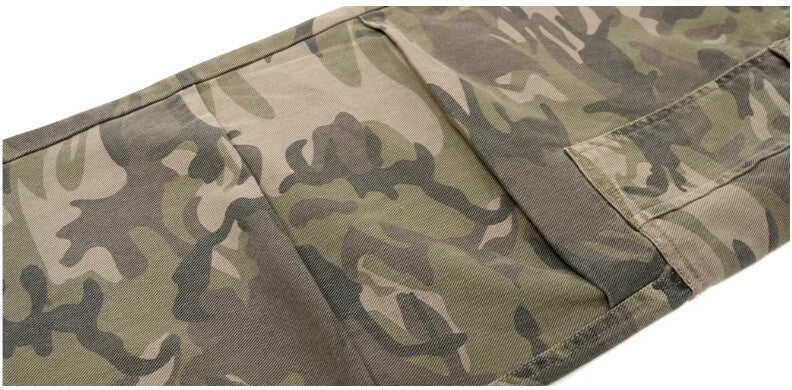 JHYQ Camouflage Drawstring Baggy Cargo Pants