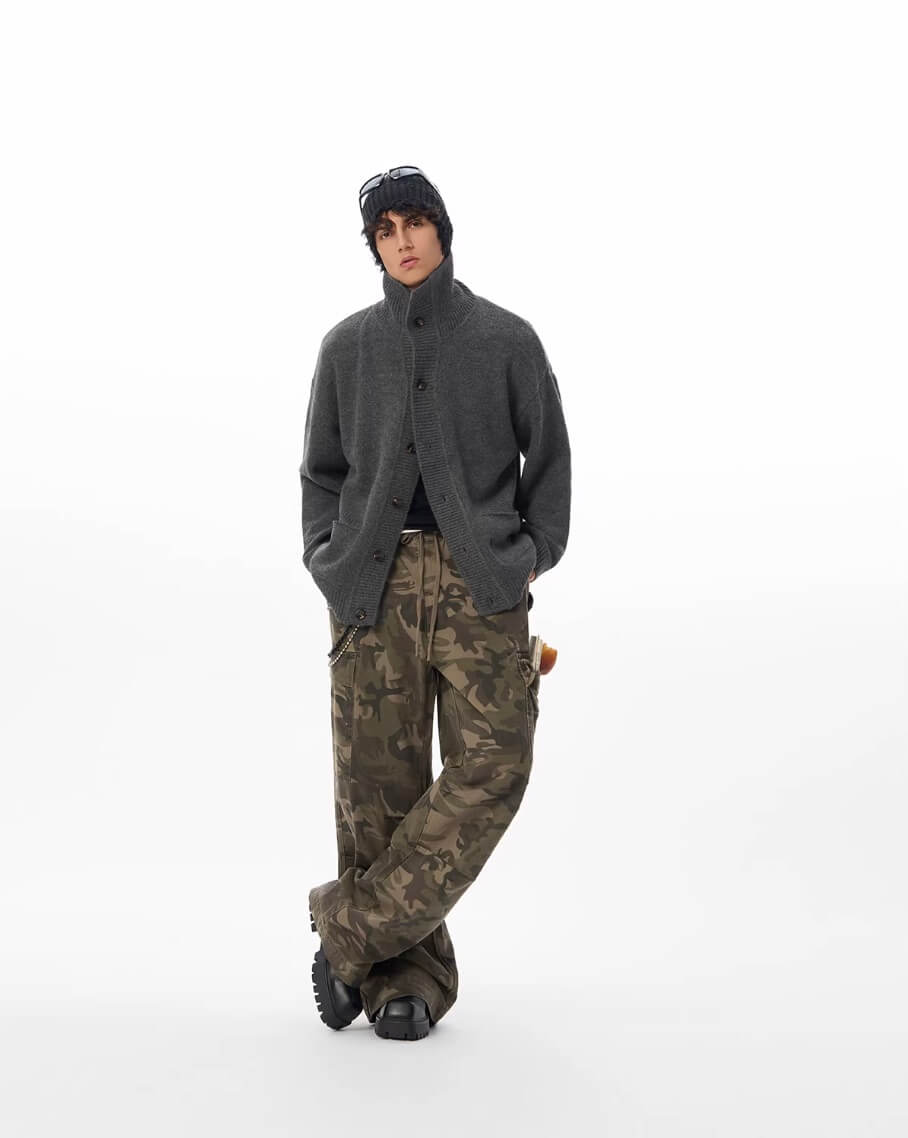JHYQ Camouflage Drawstring Baggy Cargo Pants