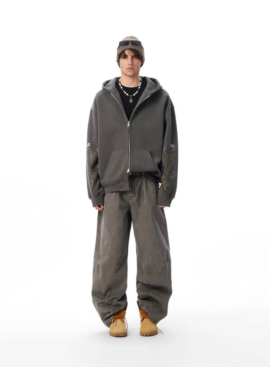 JHYQ Washed 3D Seam Baggy Work Jeans
