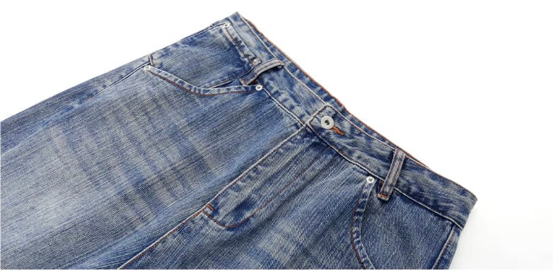 JHYQ Vintage Washed Patchwork Baggy Jeans