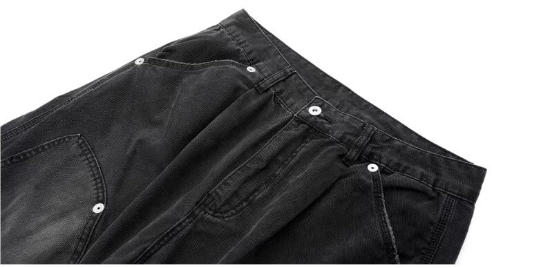 JHYQ Vintage Washed Baggy Double Knee Jeans