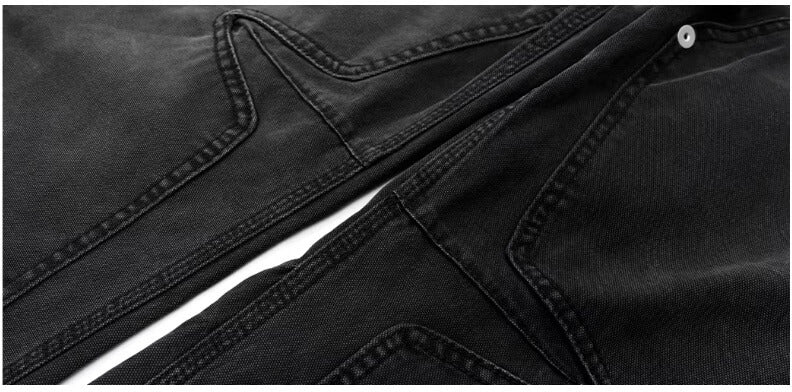 JHYQ Vintage Washed Baggy Double Knee Jeans