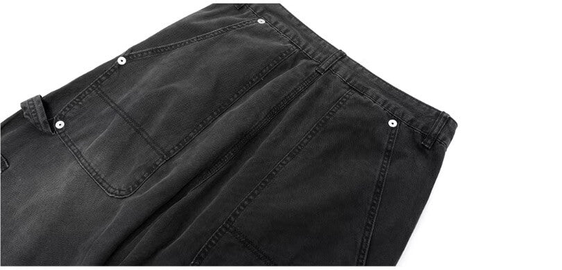 JHYQ Vintage Washed Baggy Double Knee Jeans