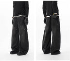 JHYQ Vintage Washed Baggy Double Knee Jeans