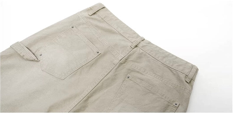 JHYQ Washed Distressed Baggy Double Knee Jeans