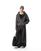 JHYQ Pinstripe Pleated Wide Leg Suit Pants
