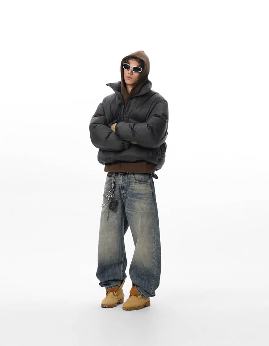 JHYQ Vintage Washed Machete Baggy Jeans