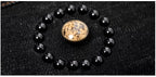 JHYQ Black Beaded Studded Curved Seam Machete Jeans