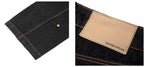 JHYQ Black Beaded Studded Curved Seam Machete Jeans