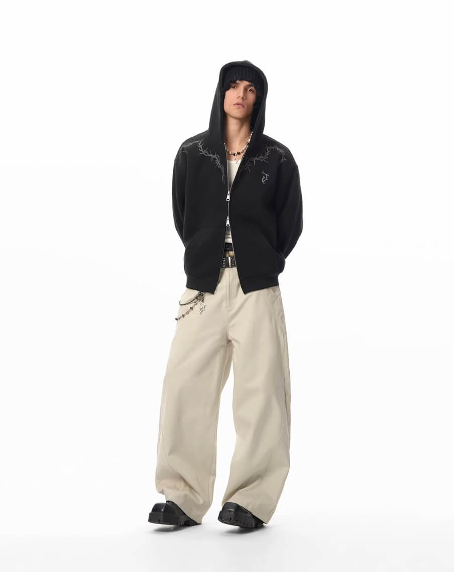 JHYQ Side 3D Stitch Baggy Pants