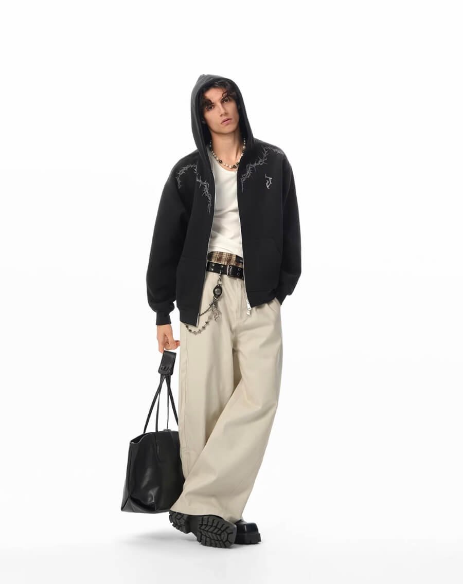 JHYQ Side 3D Stitch Baggy Pants