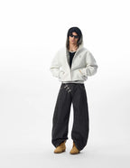 JHYQ Metal Snap Buckle Baggy Machete Jeans
