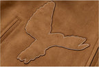 YADcrew Peace Dove Patch Suede Jacket