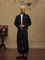 YADcrew Peace Dove Patch Suede Jacket