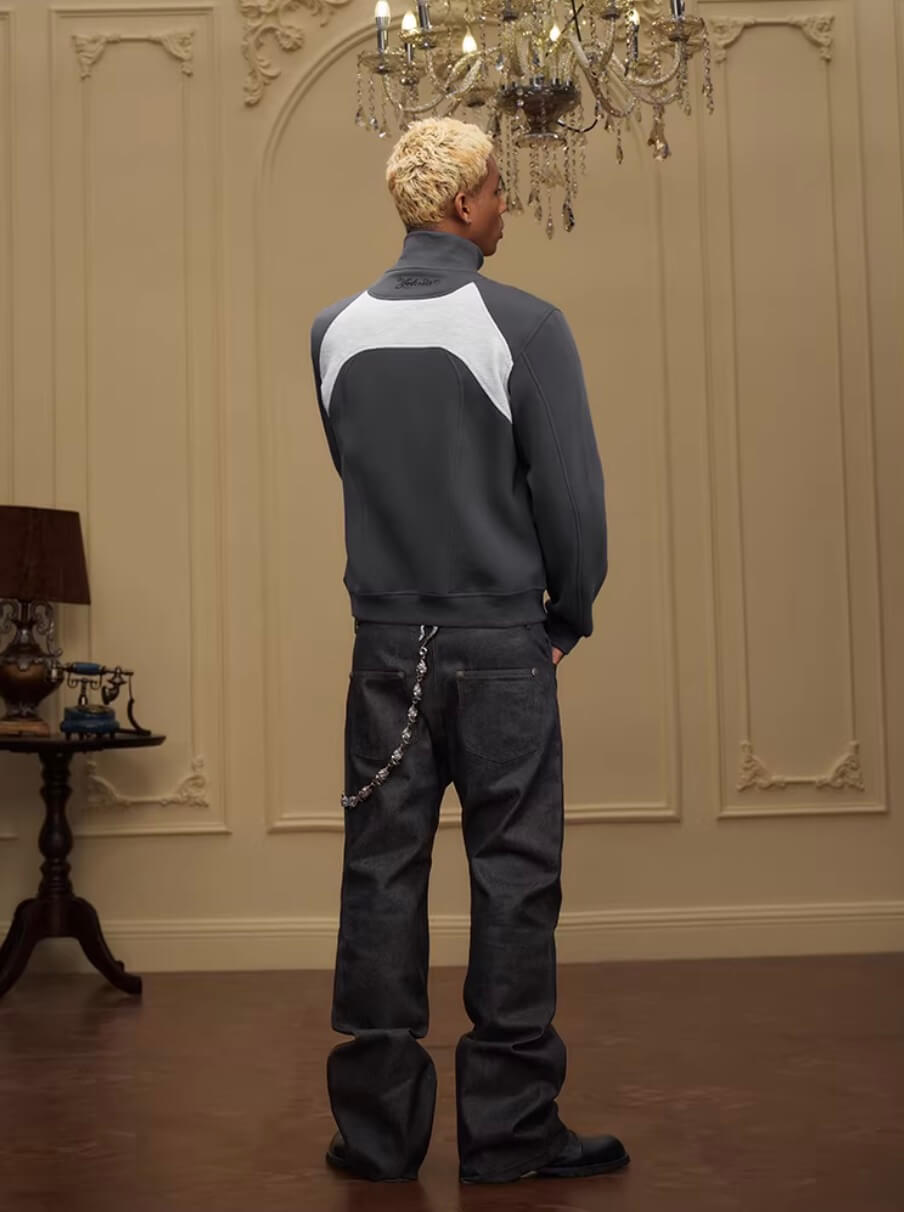 YADcrew Color Block Deconstructed Track Jacket