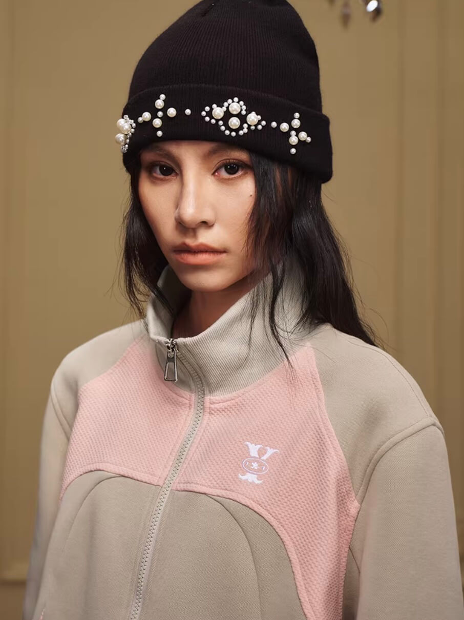 YADcrew Color Block Deconstructed Track Jacket