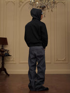 YADcrew Napoleonic Style Epaulette Zip Up Hoodie