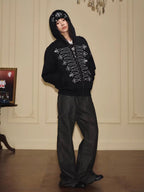 YADcrew Napoleonic Style Epaulette Zip Up Hoodie
