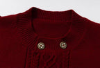 YADcrew Double Breasted Metal Button Cable Knit Cardigan
