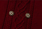 YADcrew Double Breasted Metal Button Cable Knit Cardigan
