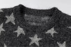 YADcrew All Over Star Fuzzy Knit Sweater