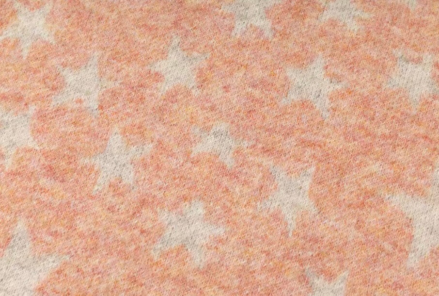 YADcrew All Over Star Fuzzy Knit Sweater