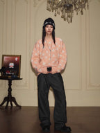 YADcrew All Over Star Fuzzy Knit Sweater