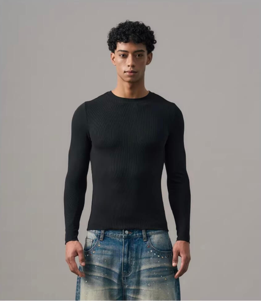 S45 Stretch Fit Basic Long Sleeve Tee