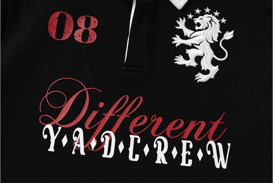 YADcrew Lion Crest Embroidered Polo Shirt
