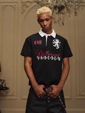 YADcrew Lion Crest Embroidered Polo Shirt