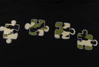 YADcrew Camo Rhinestone Puzzle Tee