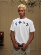 YADcrew Camo Rhinestone Puzzle Tee