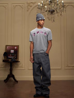 YADcrew Camo Rhinestone Puzzle Tee