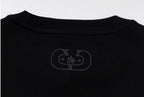 YADcrew Neck Logo Print Stretch Long Sleeve Tee