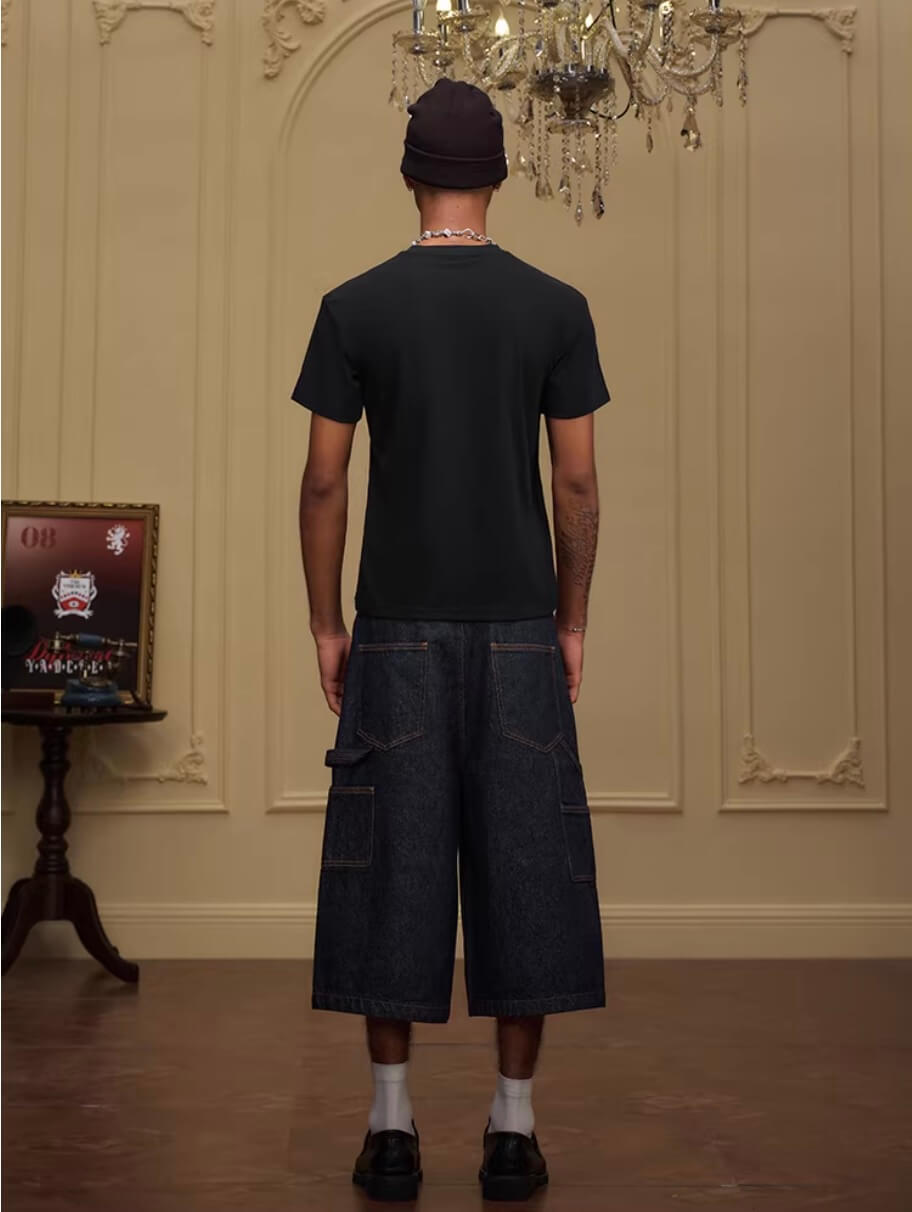 YADcrew Box Logo Slim Fit Basic Tee
