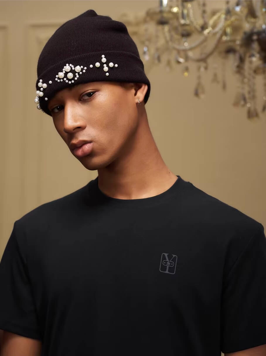 YADcrew Box Logo Slim Fit Basic Tee
