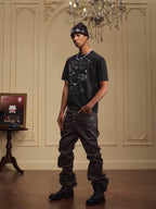 YADcrew Vintage Rhinestone Camo Dove Tee