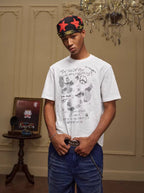 YADcrew Vintage Rhinestone Camo Dove Tee