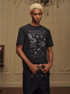 YADcrew Vintage Rhinestone Camo Dove Tee
