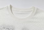 YADcrew Galaxy Rhinestone 3D Logo Embroidered Tee
